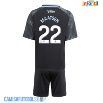 Camisa de time de futebol Aston Villa Ian Maatsen #22 Replicas 2º Equipamento Infantil 2025-26 Manga Curta (+ Calças curtas)